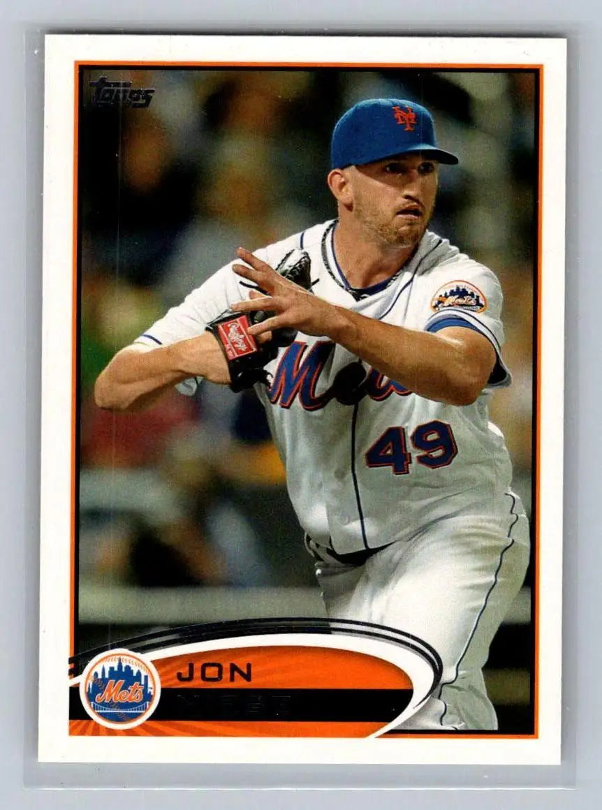 Baseball card of Jon Niese, featured in 2012 Topps #49b New York Mets collectible