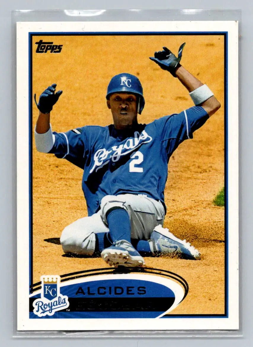 Alcides Escobar 2012 Topps #51b baseball card for Kansas City Royals fans