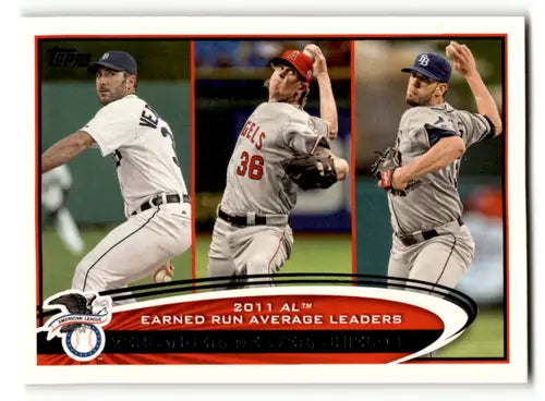 2012 Topps #52 Justin Verlander/Jered Weaver/James Shields EX/NM LL ID:62582 - Baseball Card Single