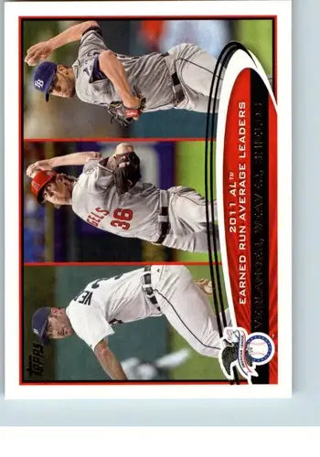 2012 Topps #52 Justin Verlander/Jered Weaver/James Shields NM-MT LL ID:19101 - Baseball Card Single