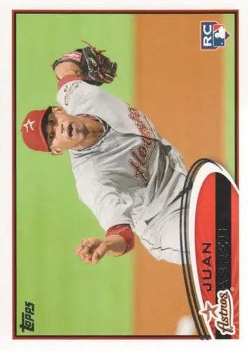 Original gloss baseball card of Juan Abreu NM-MT from 2012 Topps #604 Rookie Astros