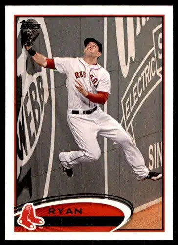 Original gloss baseball card featuring Ryan Kalish of the Red Sox from 2012 Topps