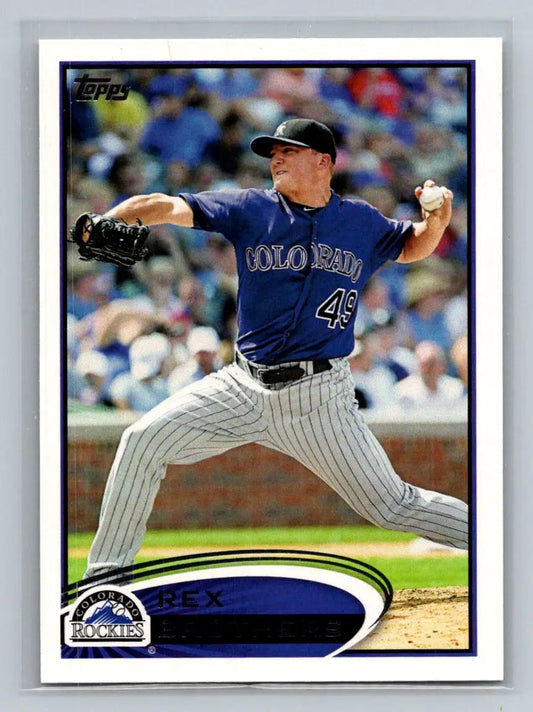 Baseball card of Rex Brothers from the 2012 Topps #72b Colorado Rockies collection