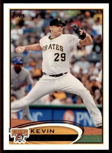 Baseball card of Kevin Correia pitcher with original gloss, 2012 Topps NM-MT Pirates