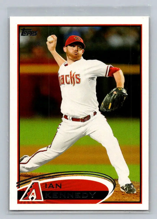 Ian Kennedy 2012 Topps #76a baseball card featuring the Arizona Diamondbacks pitcher