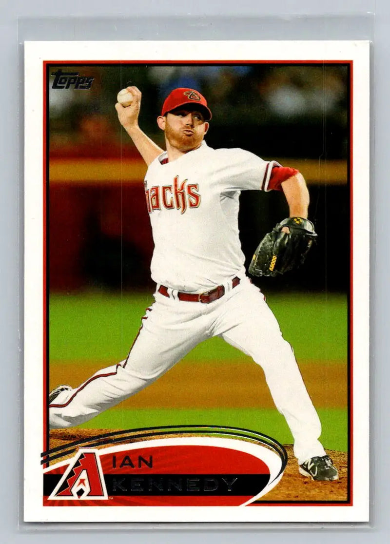 Ian Kennedy 2012 Topps #76a baseball card featuring the Arizona Diamondbacks pitcher