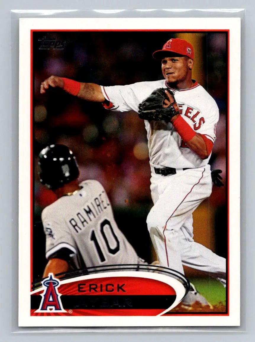 Baseball card of Erick Aybar from 2012 Topps #78a Los Angeles Angels