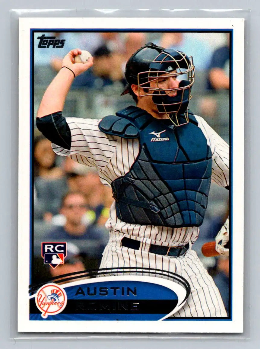 2012 Topps #79a Austin Romine New York Yankees Rookie baseball card featured image