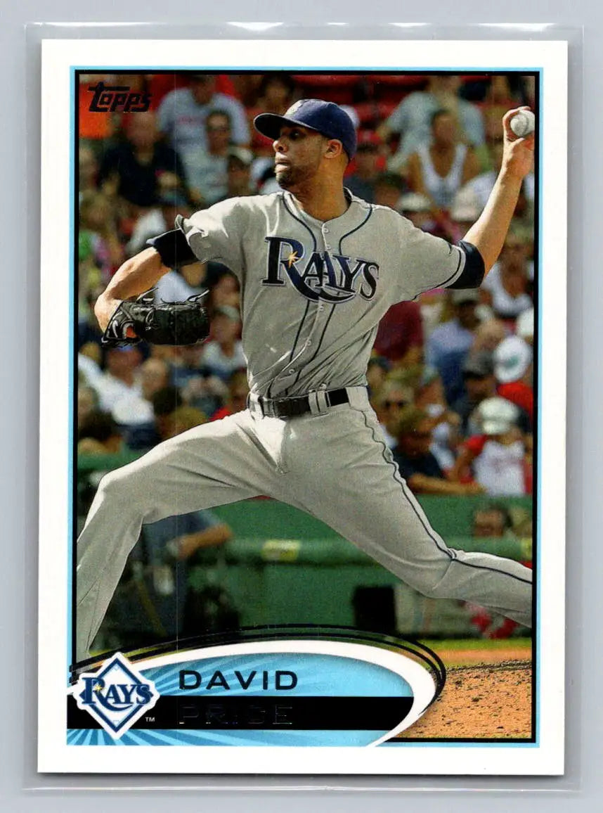 Baseball card of David Price from the 2012 Topps #80a Tampa Bay Rays collection