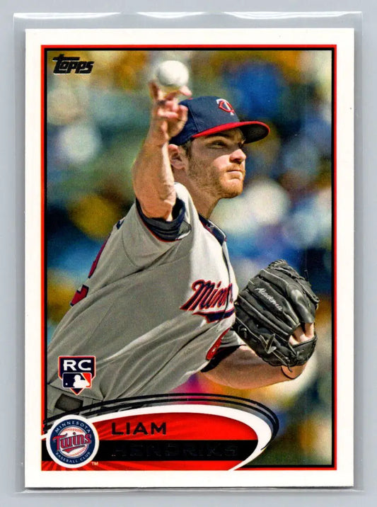 Baseball card of 2012 Topps #81b Liam Hendriks Minnesota Twins Rookie pitcher