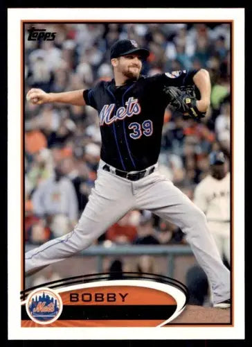 Original gloss baseball card of Bobby Parnell NM-MT from 2012 Topps Mets series
