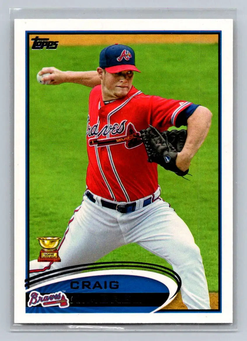 Baseball card of Craig Kimbrel from 2012 Topps #87a Atlanta Braves collectible