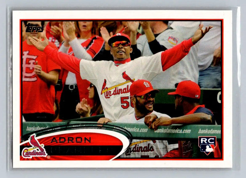 2012 Topps 90b Adron Chambers St. Louis Cardinals Rookie baseball card display