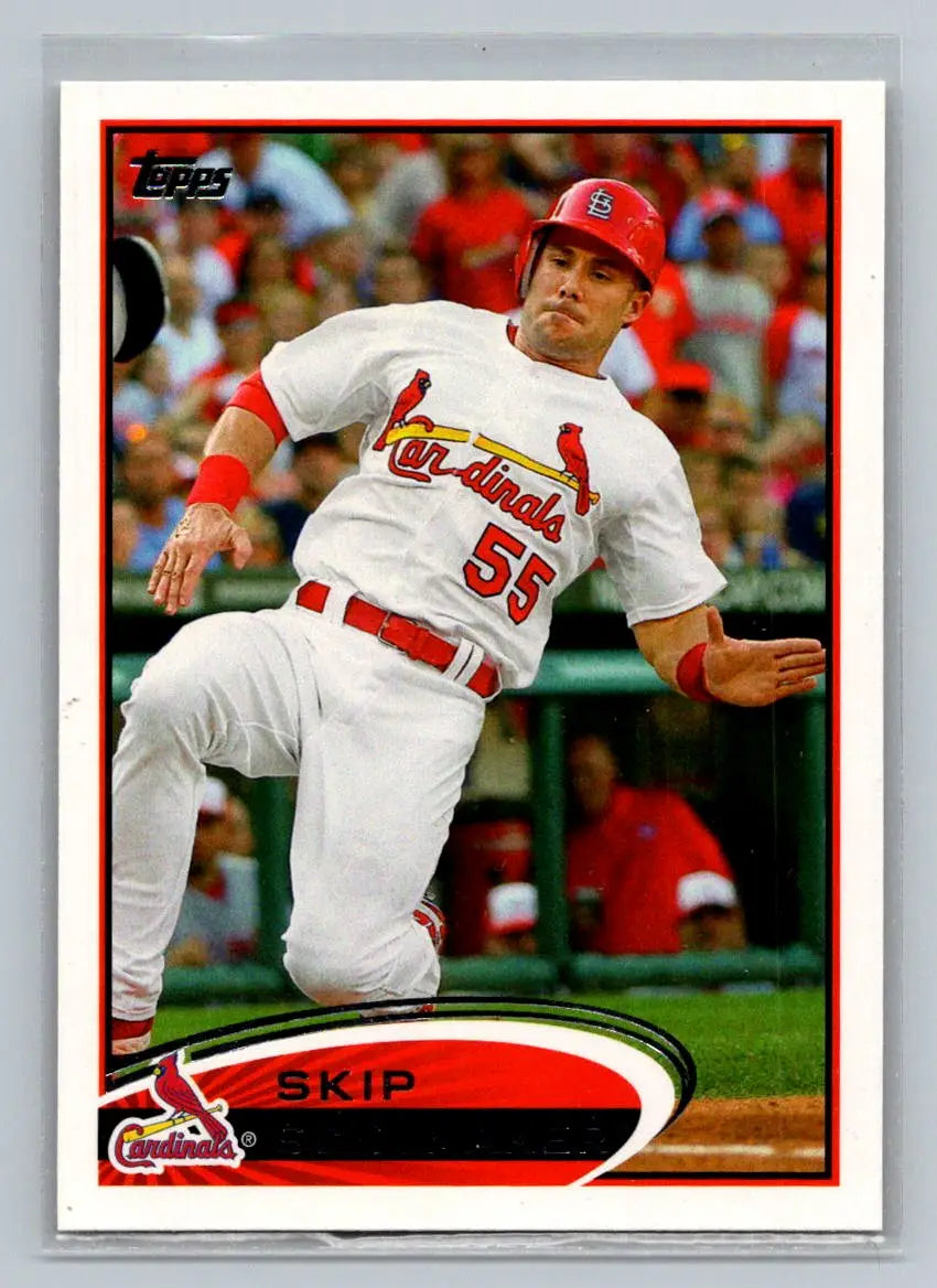 Baseball card of Skip Schumaker from 2012 Topps #93a St. Louis Cardinals