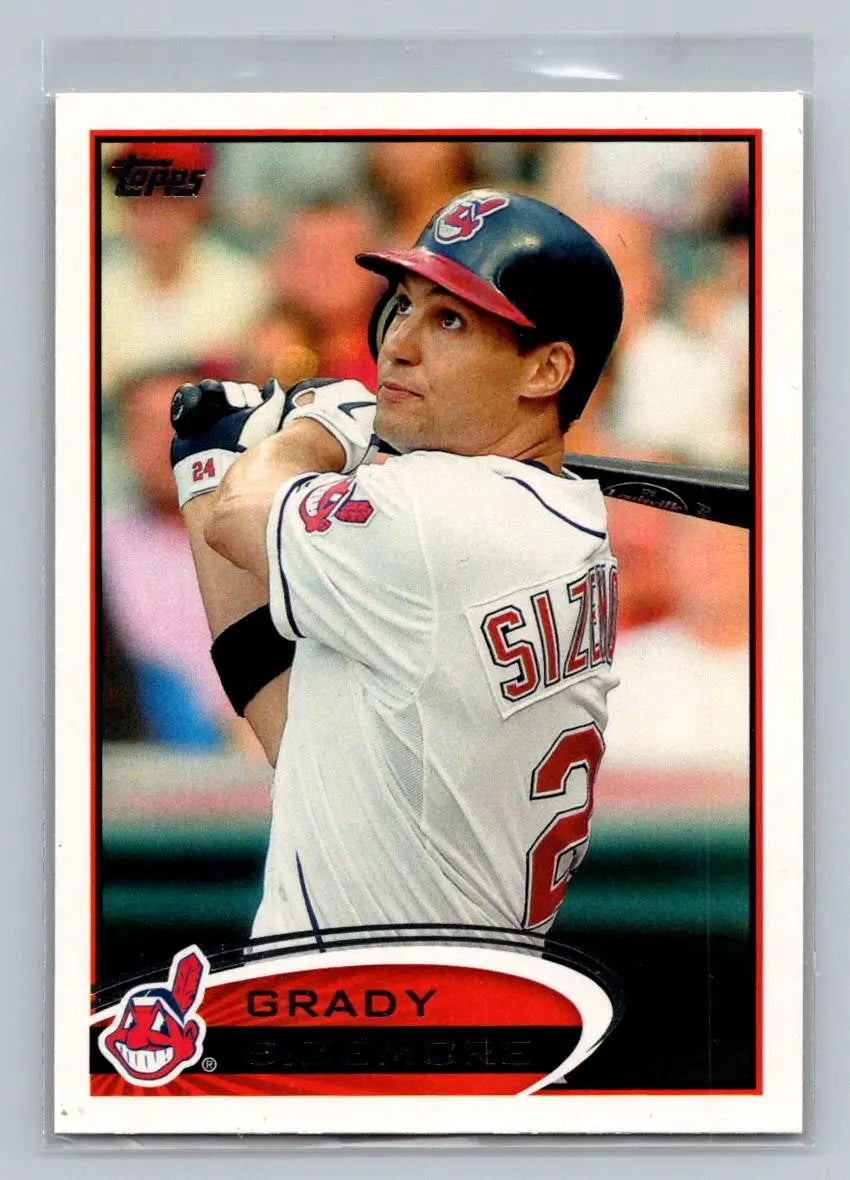 2012 Topps #96b Grady Sizemore baseball card from the Cleveland Indians collection