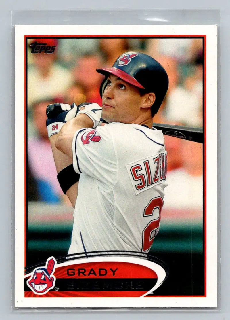 2012 Topps #96b Grady Sizemore baseball card from the Cleveland Indians collection