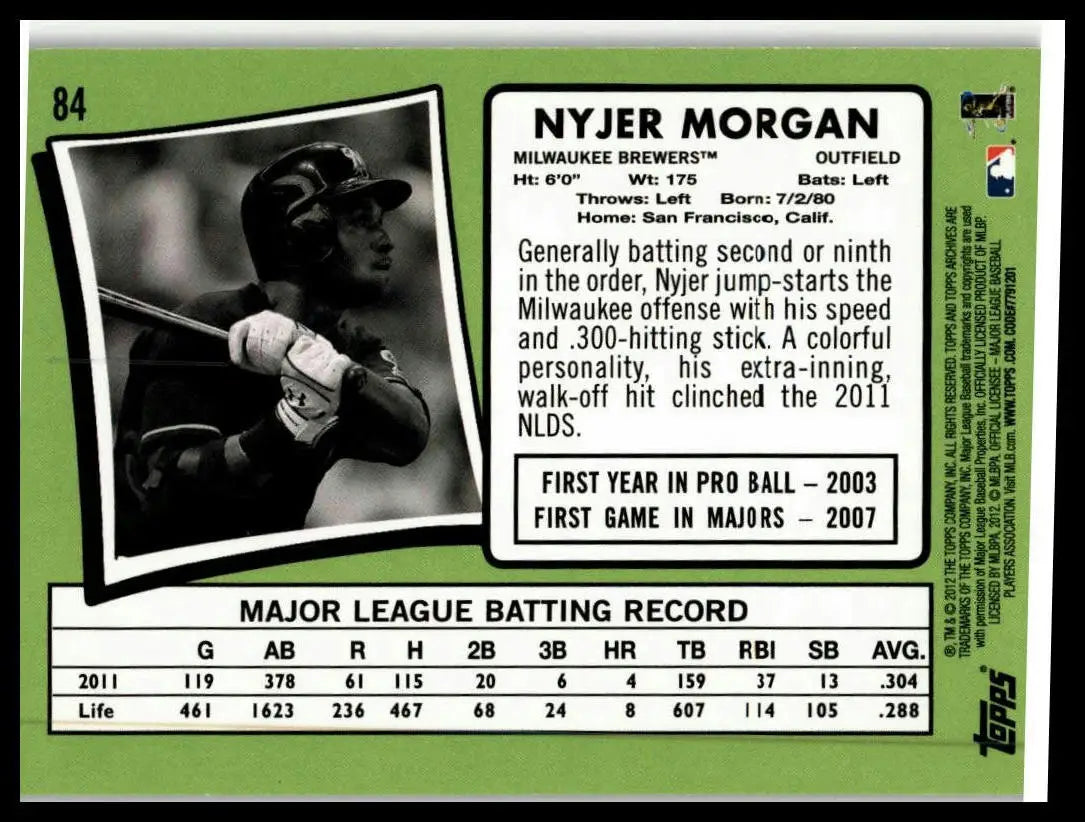 2012 Topps Archives #84 Nyjer Morgan - Baseball Card Single