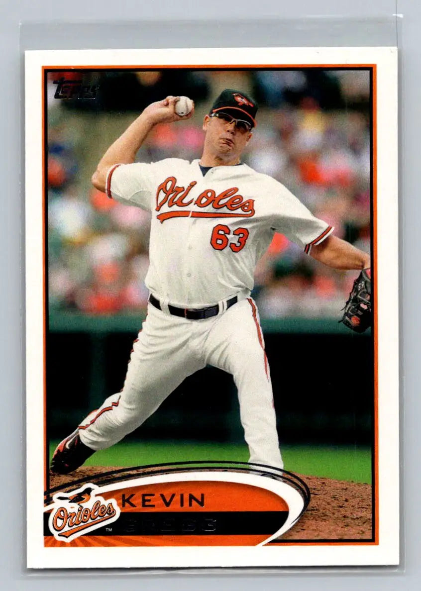 Baseball card featuring Kevin Gregg of the Baltimore Orioles from 2012 Topps Baltimore Orioles