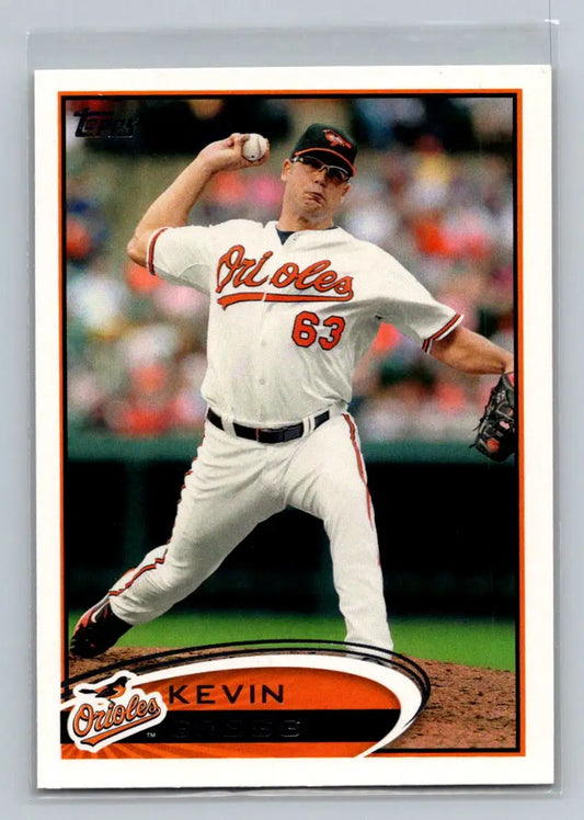 Baseball card featuring Kevin Gregg of the Baltimore Orioles from 2012 Topps Baltimore Orioles