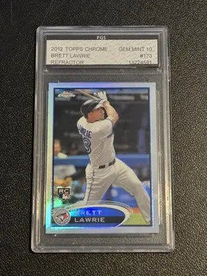 2012 Topps Chrome #173 Brett Lawrie Refractors FGS 10 - Baseball Card Single