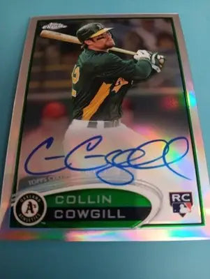 2012 Topps Chrome - Collin Cowgill #178 Rookie Autographs Refractor. /499. NRMT+ - Baseball Card Single