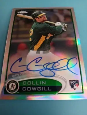 2012 Topps Chrome - Collin Cowgill #178 Rookie Autographs Refractor. /499. NRMT+ - Baseball Card Single