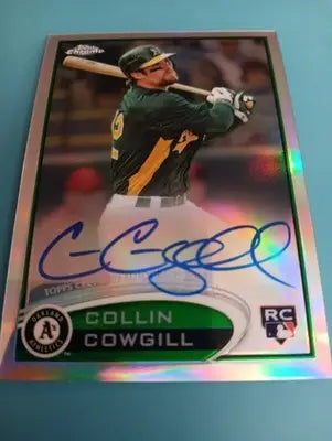 2012 Topps Chrome - Collin Cowgill #178 Rookie Autographs Refractor. /499. NRMT+ - Baseball Card Single