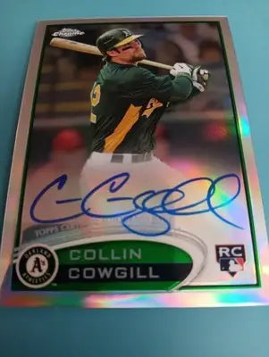 2012 Topps Chrome - Collin Cowgill #178 Rookie Autographs Refractor. /499. NRMT+ - Baseball Card Single