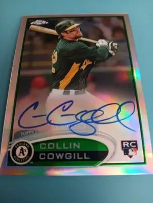 2012 Topps Chrome - Collin Cowgill #178 Rookie Autographs Refractor. /499. NRMT+ - Baseball Card Single