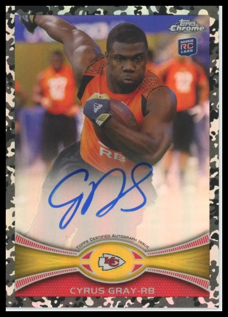 2012 Topps Chrome - Cyrus Gray #49 Camo Refractor Rookie Autographs /105 - Football Card Single