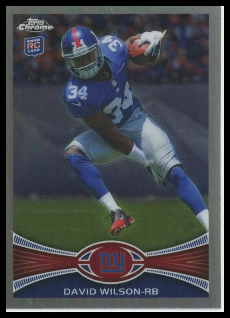 2012 Topps Chrome - David Wilson #189 Refractor (RC) - Football Card Single