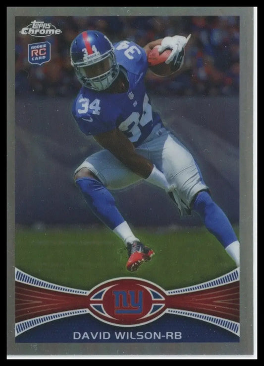 2012 Topps Chrome - David Wilson #189 Refractor (RC) - Football Card Single