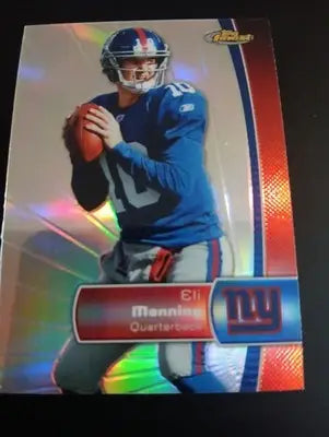2012 Topps Finest - Silver Refractor Eli Manning #100. NY Giants. NRMT+ - Football Card Single