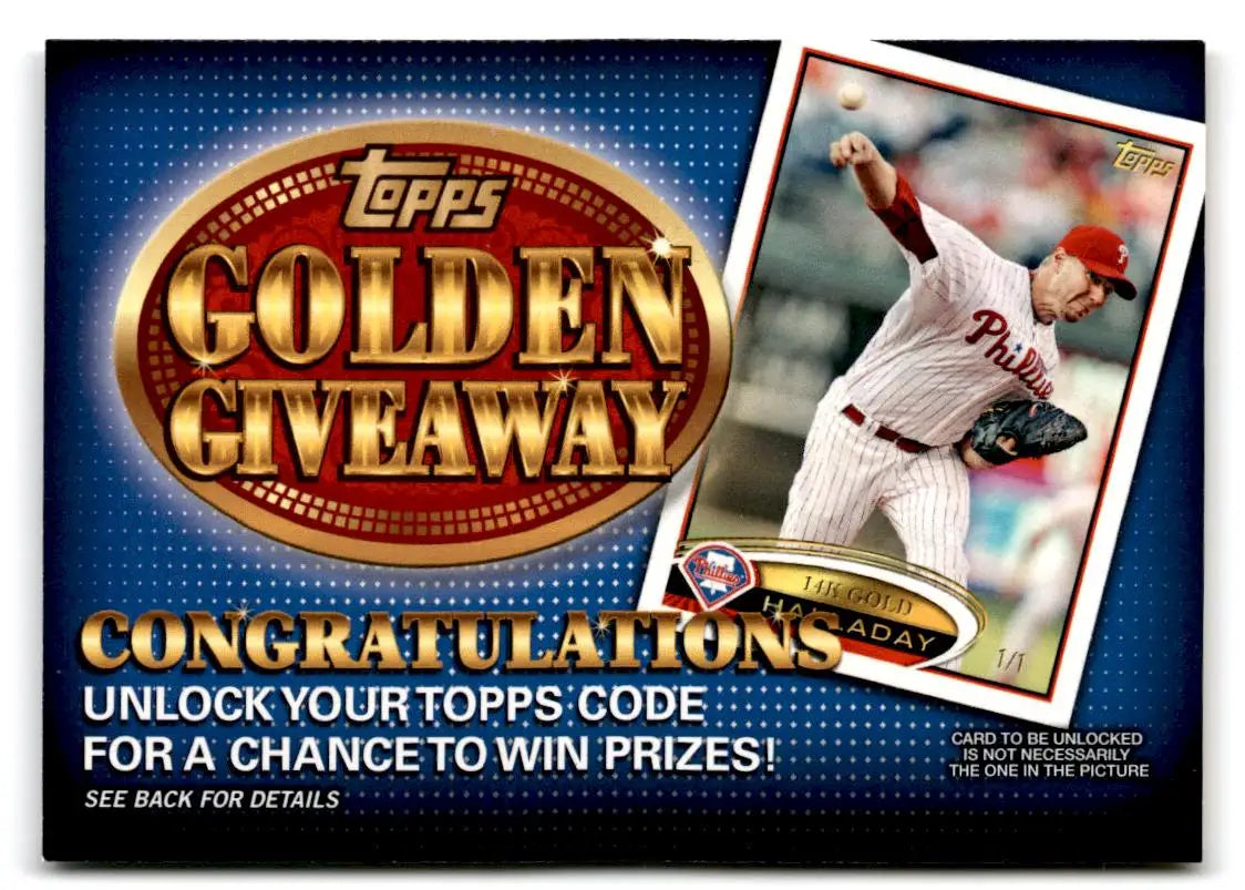 2012 Topps #GGC-4 Roy Halladay Golden Giveaway Code Cards - Baseball Card Single