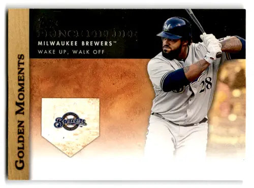 Baseball card from 2012 Topps Golden Moments featuring Prince Fielder Brewers ID 71868