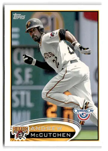 Original gloss baseball trading card of Andrew McCutchen from Topps Opening Day series