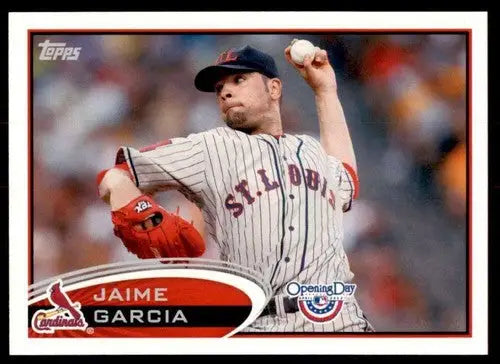 Original gloss of 2012 Topps Opening Day Jaime Garcia baseball card Cardinals ID 72028