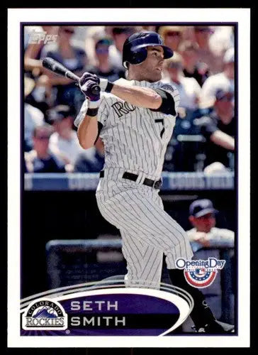 2012 Topps Opening Day Seth Smith baseball card Rockies NM-MT ID 73061