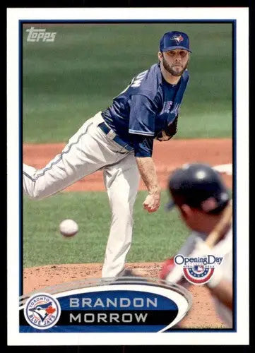 Original gloss baseball trading card of Brandon Morrow Topps Opening Day Toronto Blue Jays