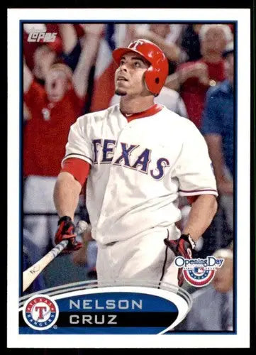 Nelson Cruz baseball card from 2012 Topps Opening Day with original gloss Rangers ID 71652