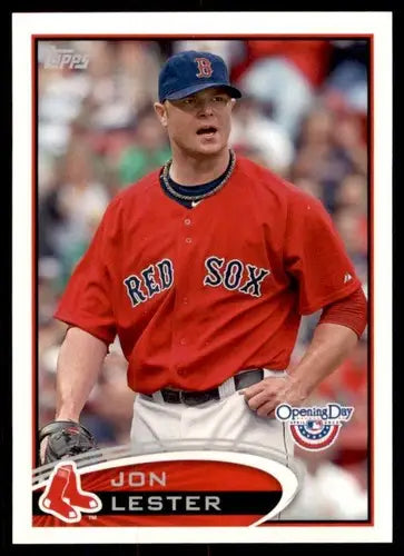 Original gloss of 2012 Topps Opening Day Jon Lester Red Sox baseball card