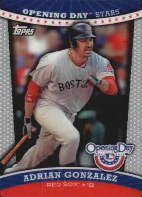 2012 Topps Opening Day Opening Day Stars #ODS-4 Adrian Gonzalez NM-MT Red Sox - Baseball Card Single