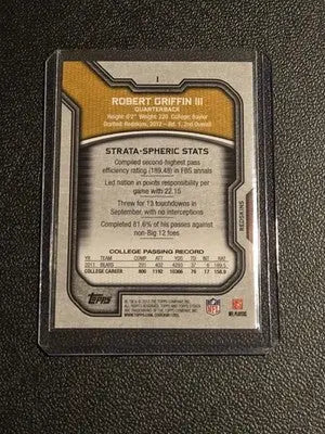 2012 Topps Strata (Retail) #1 Robert Griffin III Rookie Card - Football Card Single