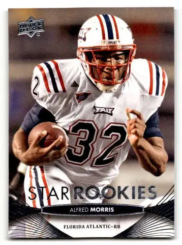 Original gloss football trading card of Alfred Morris Florida Atlantic Owls Fayetteville