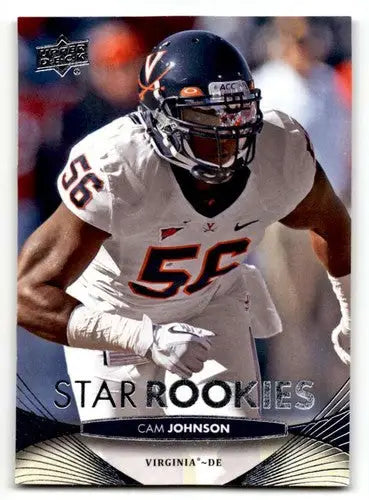 Original gloss Cam Johnson Virginia football card from 2012 Upper Deck Virginia Cavaliers