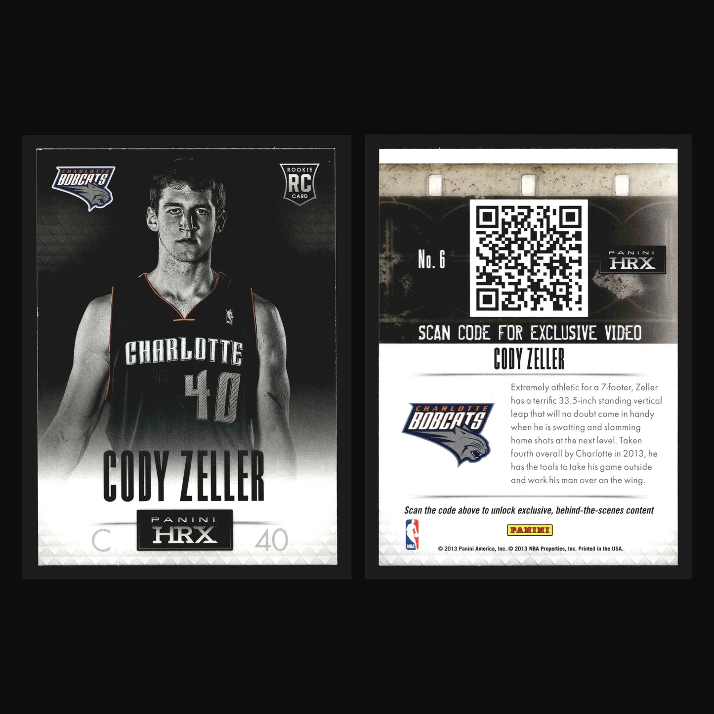 2013-14 Panini HRX #6 Cody Zeller Charlotte Bobcats RC
