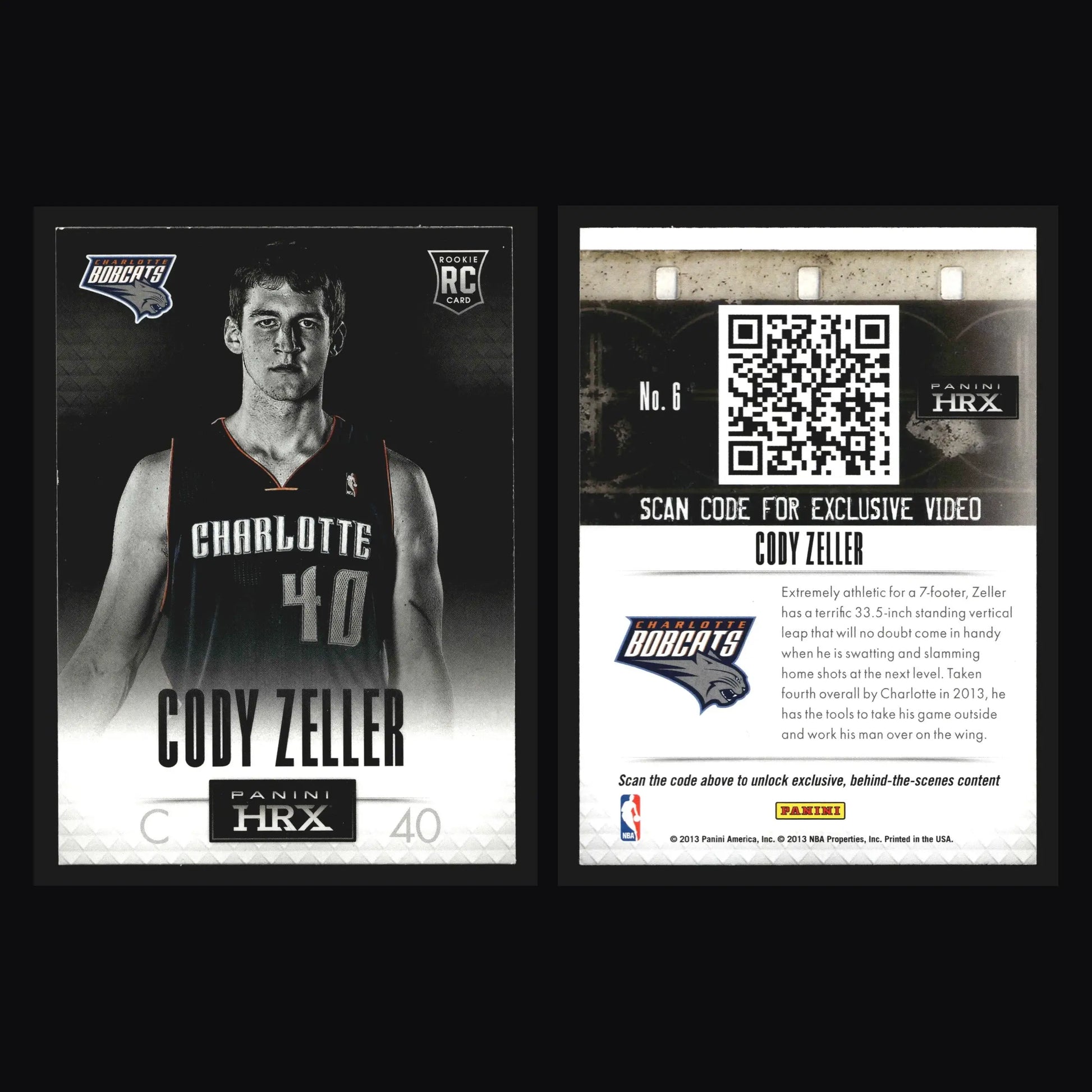 2013-14 Panini HRX #6 Cody Zeller Charlotte Bobcats RC