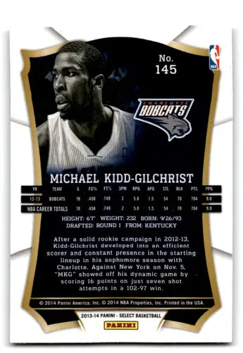 2013-14 Panini Select #145 Michael Kidd-Gilchrist EX/NM Bobcats ID:67520 - Basketball Card Single