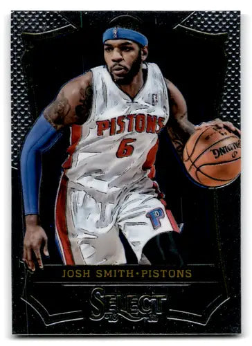 2013-14 Panini Select Josh Smith basketball card with original gloss featuring Pistons