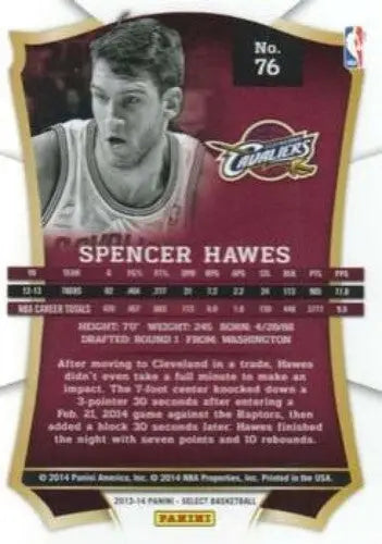 2013-14 Panini Select #76 Spencer Hawes NM-MT Cavaliers ID:58692 - Basketball Card Single
